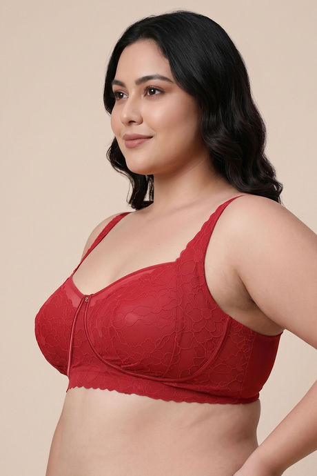 Zivame La Flamme True Curv Double Layered Non Wired Full Coverage Super Support Bra - Scarlet Smile — image 2